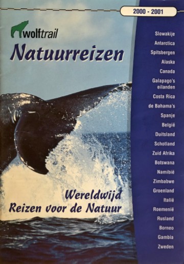 Natuurreiswinkel Wolftrail: brochure natuurreizen 2000-2001