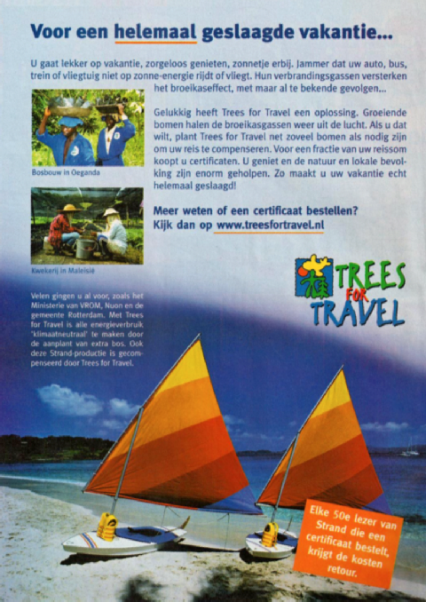 Trees for Travel - advertentie 2002